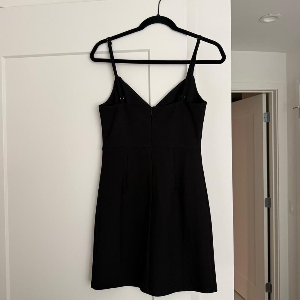 Hello Molly Black Mini Dress with Silver Bow - Picture 3 of 5